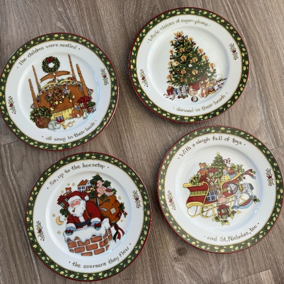 A Christmas Story Portmeirion Salad/Dessert Plates 4pc - Picture 1 of 6